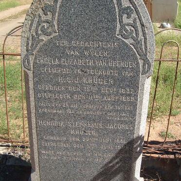KRÜGER Hendrik Stephanus 1831-19?? &amp; Engela Elizabeth VAN HEERDEN 1832-1889