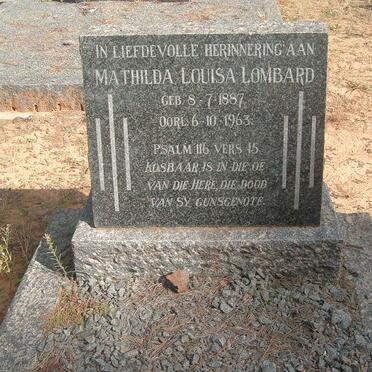LOMBARD Mathilda Louisa 1887-1963