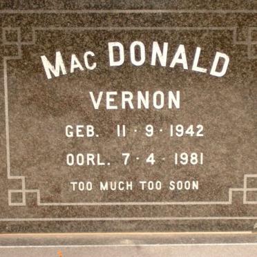 MacDONALD Vernon 1942-1981