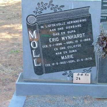 MOLL Eric Mynhardt 1896-1969 &amp; Marie 1900-1978