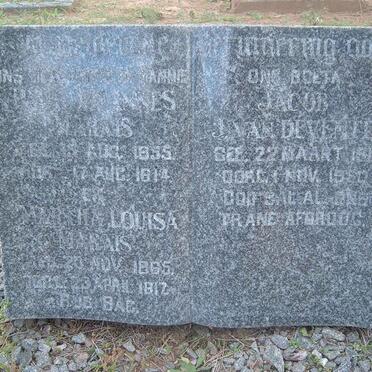 MARAIS Paul Johannes 1855-1914 &amp; Martha Louisa 1865-1917 :: DEVENTER Jacob J., van 1912-19??