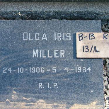 MILLER Olga Iris 1906-1984