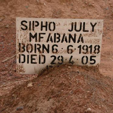 MFABANA Sipho July 1918-2005