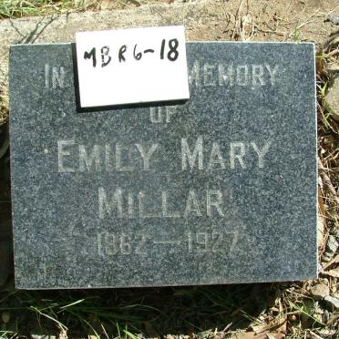 MILLAR Emily Mary 1862-1927