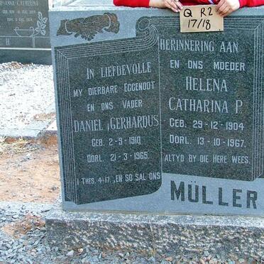 MÜLLER Daniel Gerhardus 1910-1965 &amp; Helena Catharina P. 1904-1967