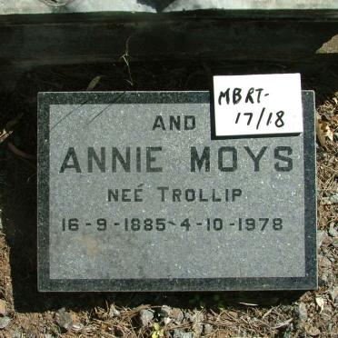 MOYS Annie nee TROLLIP 1885-1978