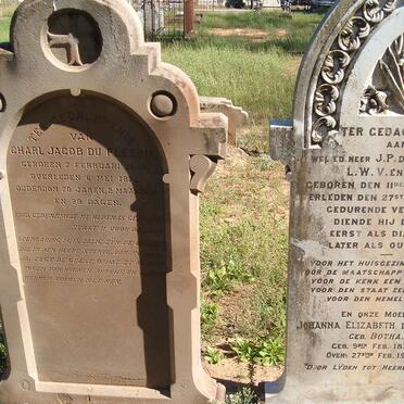 PLESSIS Charl Jacob, du 1803-1873 :: PLESSIS J.P., du 1836-1889 &amp; Johanna Elizabeth BOTHA 1837-1906