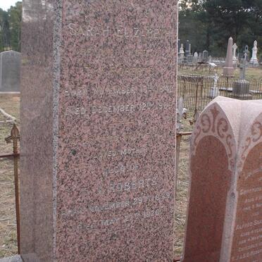 ROBERTS T.J. 1839-1920 &amp; Sarah Elizabeth 1842-1909