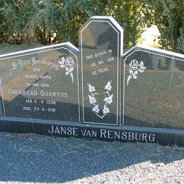 RENSBURG Coenraad Quartus, Janse van 1930-1991