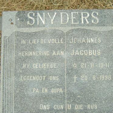 SNYDERS Johannes Jacobus 1941-1996