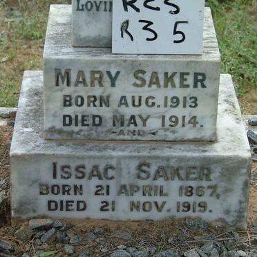 SAKER Isaac 1867-1919 &amp; Mary 1913-1914