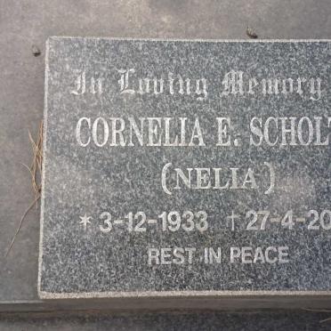 SCHOLTZ Cornelia E. 1933-2013