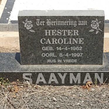 SAAYMAN Hester Caroline 1962-1997