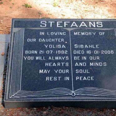 STEFAANS Yolisa Sibahle 1982-2006