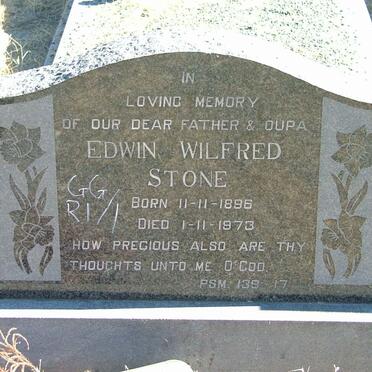 STONE Edwin Wilfred 1895-1973