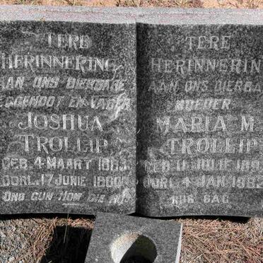 TROLLIP Joshua 1893-1960 &amp; Maria M. 1897-1982
