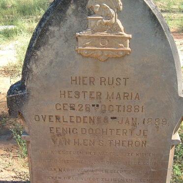 THERON Hester Maria 1881-1889