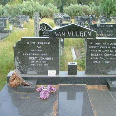 VUUREN Gert Johannes, van 1921-2003 &amp; Helena Cornelia le ROUX 1926-1990