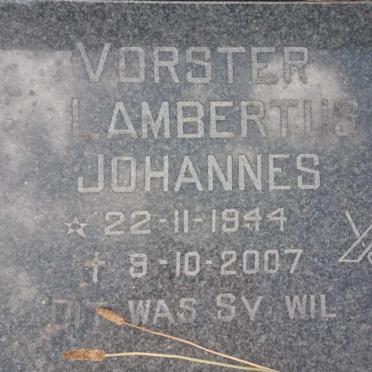 VORSTER Lambertus Johannes 1944-2007