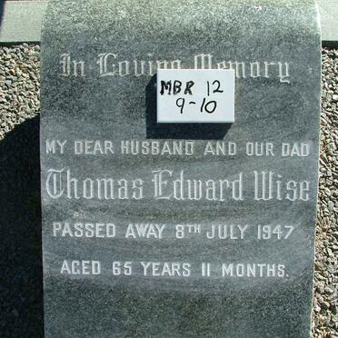 WISE Thomas Edward -1947