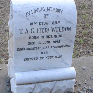 WELDON T.A.G. 1896-1949