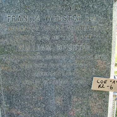 WEBSTER Francis -1899
