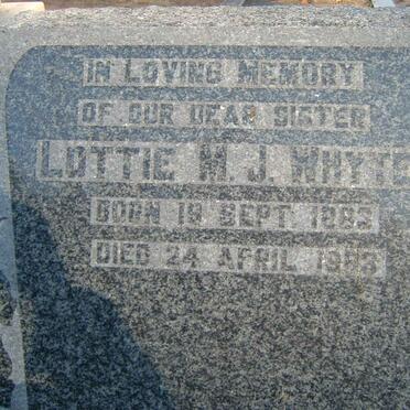 WHYTE M.J. 1883-19?3