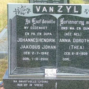 ZYL Johannes Hendrik Jakobus Johan, van 1942-2001 &amp; Anna Dorothea NEL 1939-