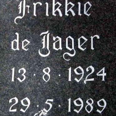 JAGER Frikkie, de 1924-1989