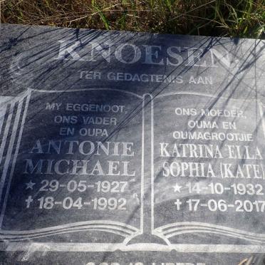 KNOESEN Antonie Michael 1927-1992 &amp; Katrina Ella Sophia 1932-2017