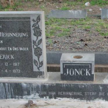 JONCK Frederick 1917-1972 &amp; Johanna Hendrina OEHLEY 1926-1990