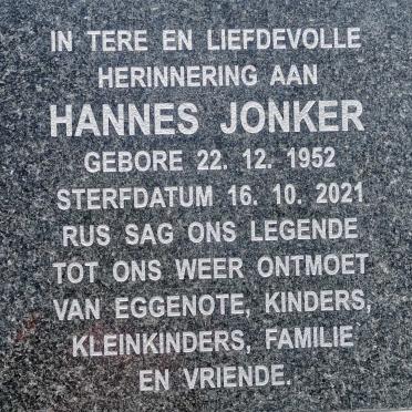 JONKER Hannes 1952-2021