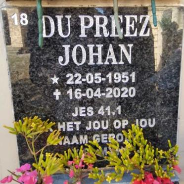 PREEZ Johan, du 1951-2020