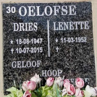 OELOFSE Dries 1947-2015 &amp; Lenette 1952-