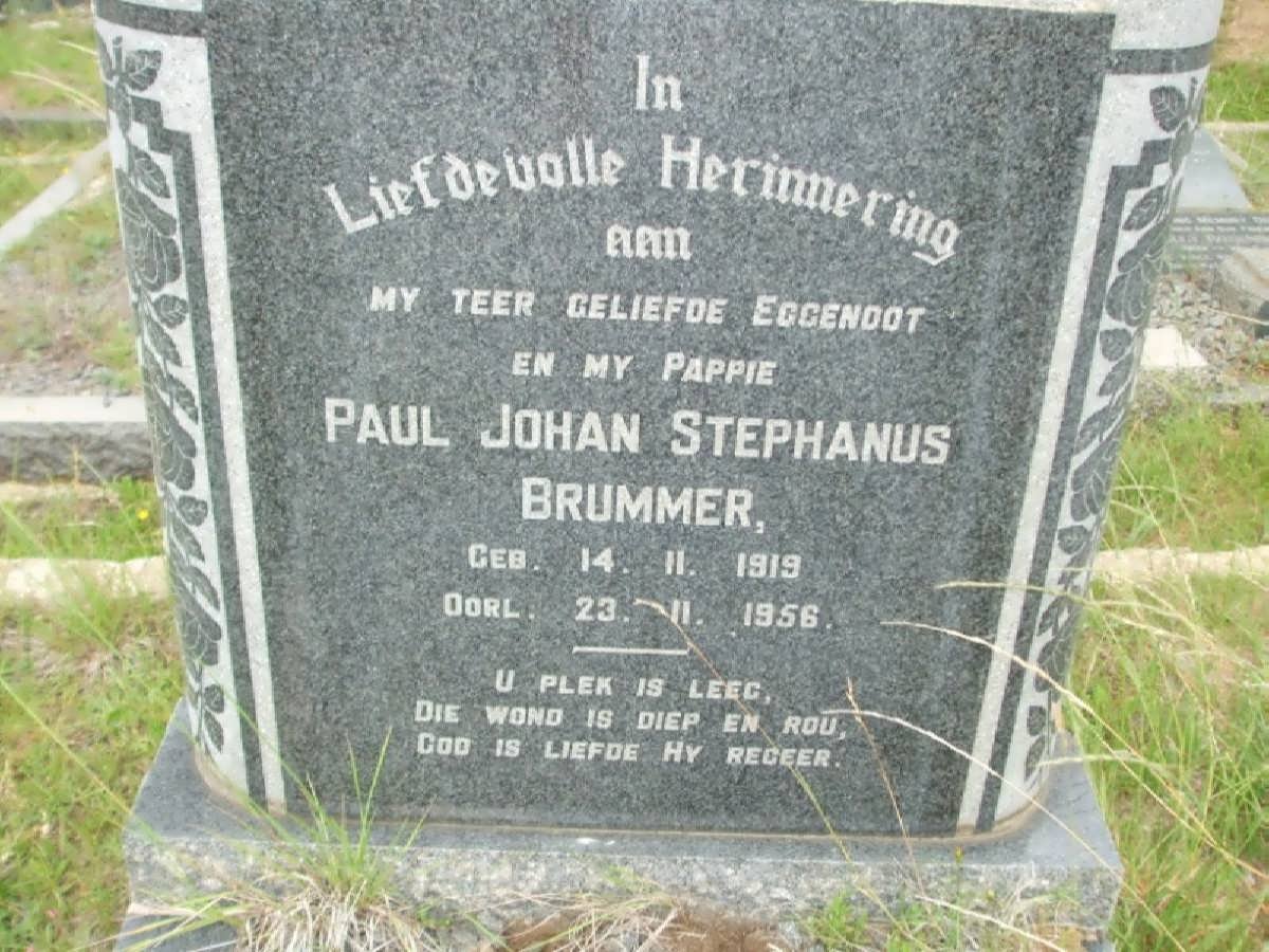 BRUMMER Paul Johan Stephanus 1919-1956