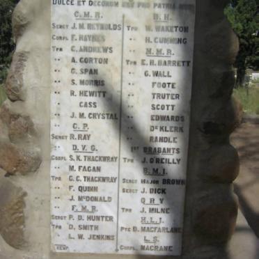 2. British Soldiers that fell during the Boer War 1899-1902