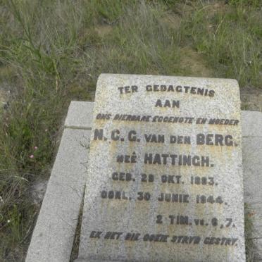 BERG N.C.G., van den nee HATTINGH 1883-1944