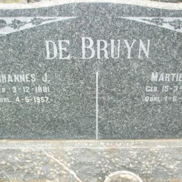 BRUYN Johannes J., de 1881-1957 &amp; Martie S. 1880-1956