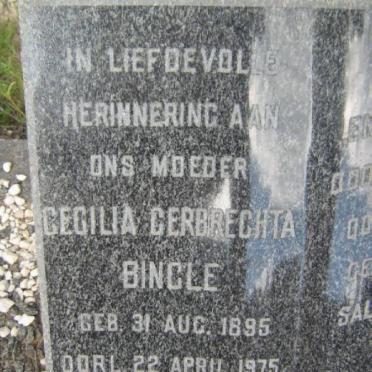 BINGLE Cecilia Gerbrechta 1895-1975