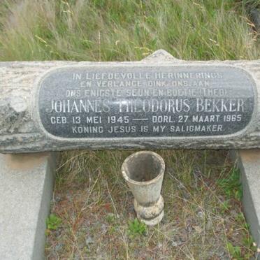 BEKKER Johannes Theodorus 1945-1965