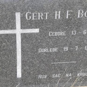 BOTHA Gert  H.F. 1923-1982