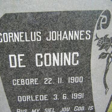 CONING Cornelus Johannes, de 1900-1991
