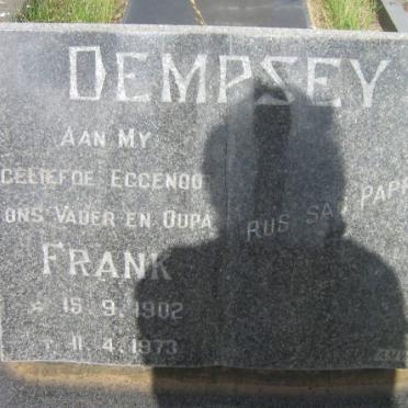 DEMPSEY Frank 1902-1973 &amp; Lena VAN HEERDEN 1908-1980