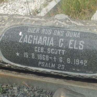 ELS Zacharia C. nee SCOTT 1868-1942