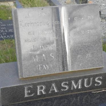 ERASMUS Judith M.A.S. 1911-1988