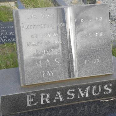 ERASMUS Judith M.A.S. 1911-1988