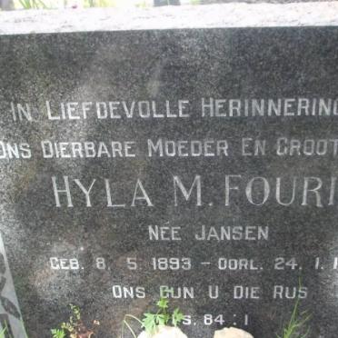 FOURIE Hyla M. nee JANSEN 1893-1968