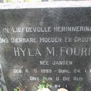 FOURIE Hyla M. nee JANSEN 1893-1968
