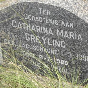 GREYLING Catharina Maria nee LABUSCHAGNE 1890-1980