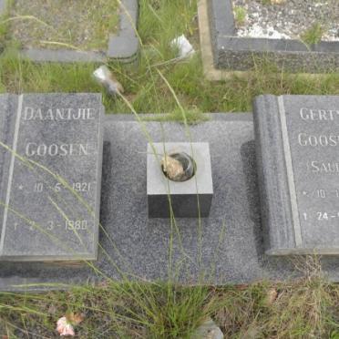 GOOSEN Daantjie 1921-1980 &amp; Gerty SAUER 1928-1995